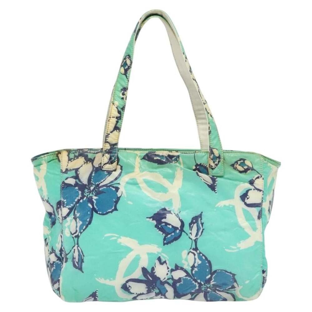Chanel Nylon Tote Bag Green